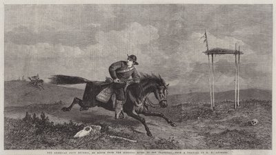 De Amerikaanse Pony Express, onderweg van de Missouri River naar San Francisco door George Henry Andrews
