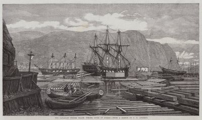 De Canadese Houthandel, Houtkades in Quebec door George Henry Andrews