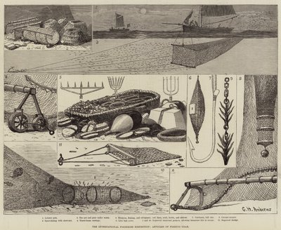 De Internationale Visserijtentoonstelling, Artikelen van Visgerei door George Henry Andrews