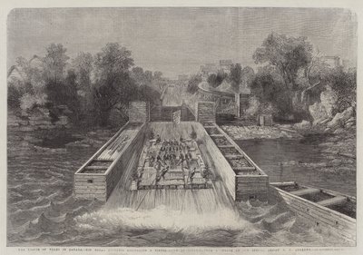 De Prins van Wales in Canada, Zijne Koninklijke Hoogheid daalt een Timer-Slide af in Ottawa door George Henry Andrews
