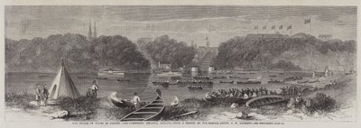 De Prins van Wales in Canada, de Houthakkers Regatta, Ottawa door George Henry Andrews