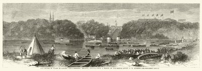 De Prins van Wales in Canada, de houthakkersregatta, Ottawa door George Henry Andrews