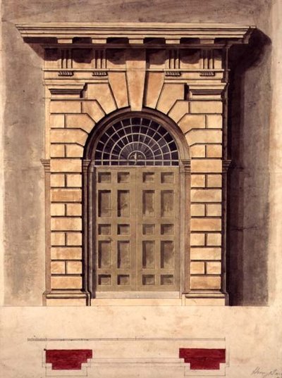 Ontwerp voor een Palladiaanse Deuromlijsting door George Henry Bailey