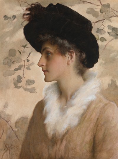 Portret van een Dame, 1888 door George Henry Boughton