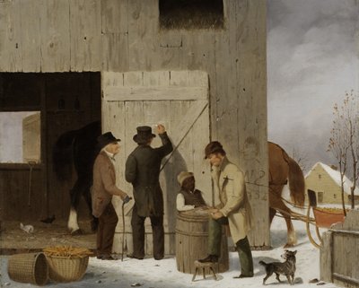 Maïs verkopen, de rekening vereffenen, 1852 door George Henry Durrie