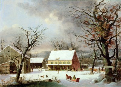 Zeven Mijlen naar Farmington, c.1853 door George Henry Durrie
