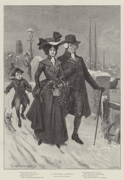Een Kerstgroet door George Henry Edwards
