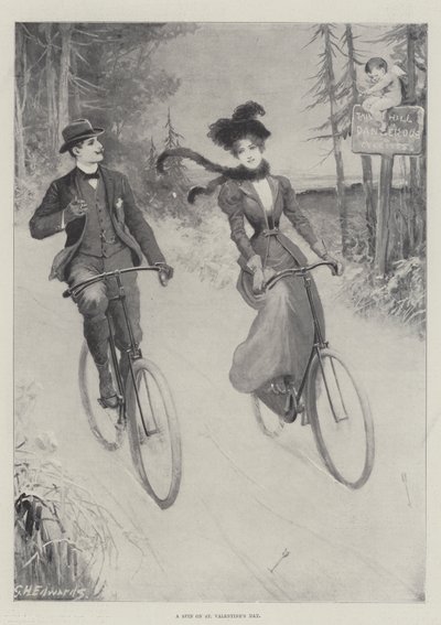 Een rit op Valentijnsdag door George Henry Edwards