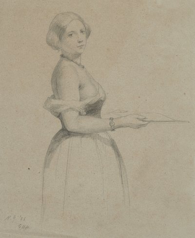Portret van een jonge vrouw, 1856 door George Henry Hall