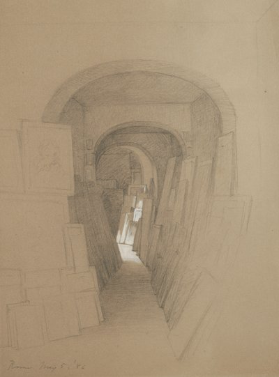 Zonder Titel - Atelier van de kunstenaar, Rome, 1886 door George Henry Hall