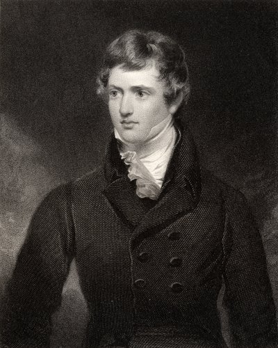 Edward George Geoffrey Smith Stanley, gegraveerd door H. Robinson, uit 