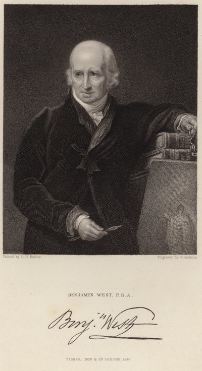 Portret van Benjamin West door George Henry Harlow