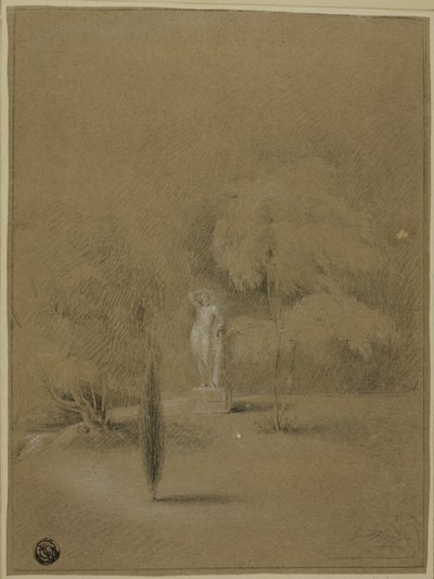 Standbeeld op Grasveld in Epsom door George Henry Harlow
