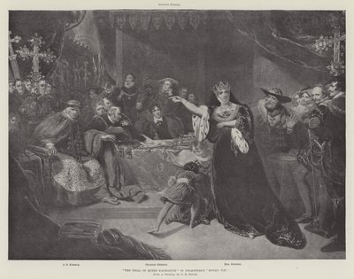 Het proces van koningin Katharine in Shakespeares Henry VIII door George Henry Harlow