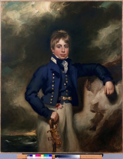 Driekwart lengte portret van John Windham Dalling RN, als adelborst door George Henry Harlow