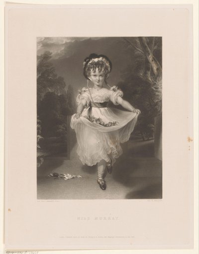 Portret van Louisa Georgina Augusta Anne Murray door George Henry Phillips