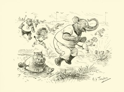 Dieren op de Olympische Spelen (litho) door George Henry Thompson