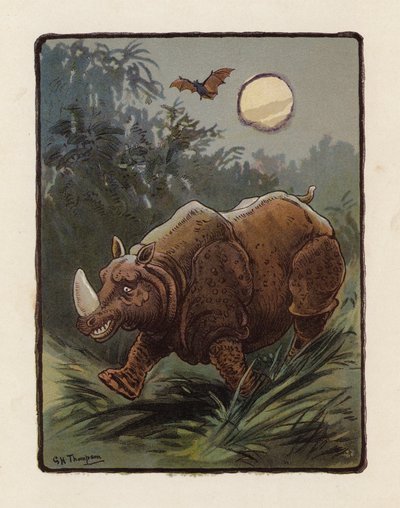 Neushoorn door George Henry Thompson
