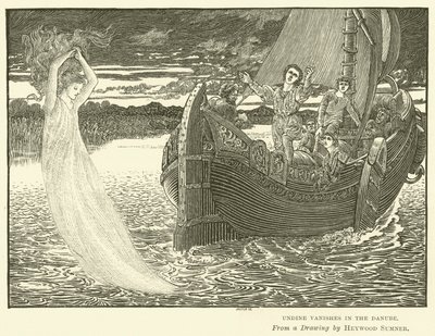 Undine verdwijnt in de Donau door George Heywood Maunoir Sumner
