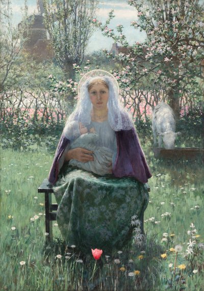 De gezegende moeder, 1892 door George Hitchcock