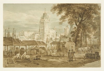 St. Mary Redcliffe kerk vanaf Welsh Back door George Holmes