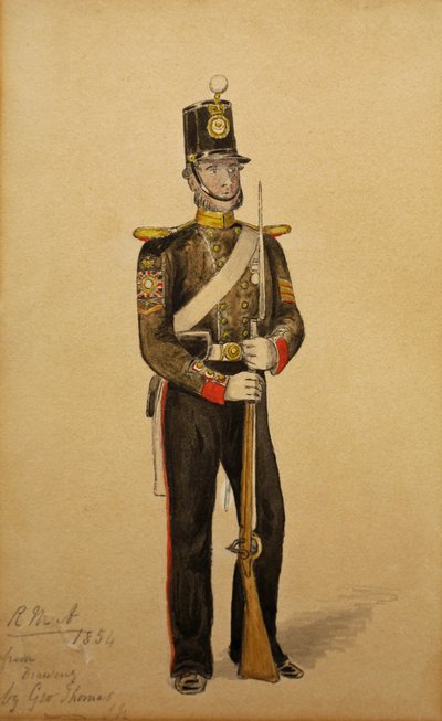 Kleursergeant van de koninklijke marine-artillerie, 1854 door George Housman Thomas