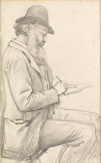 Lord Leighton aan het schetsen door George Howard