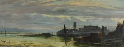 Schemering in de lagunes bij Venetië, 1875-85 door George Howard