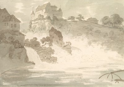 Watervallen bij Schauffhausen, 1782 door George Howland Beaumont