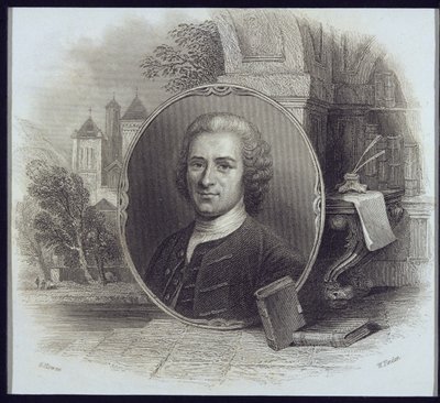 Portret van Jean Jacques Rousseau (1712-78), gegraveerd door William Finden (1787-1852) door George Howse