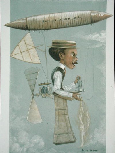 Alberto Santos-Dumont (1873-1932), illustratie uit 