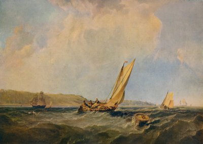 Blowing Hard-Off Cowes, 1834 door George Hyde Chambers