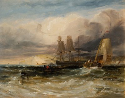 Op de Theems - Tilbury Fort, 1840 door George Hyde Chambers