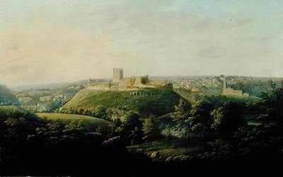 Een uitgebreid uitzicht op Richmond, Yorkshire door George I Cuitt