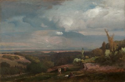 Naderende Storm vanaf de Alban Heuvels door George Inness
