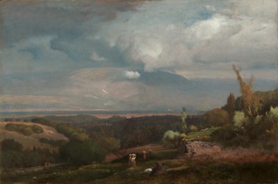 Naderende storm vanaf de Alban Hills, 1871 door George Inness