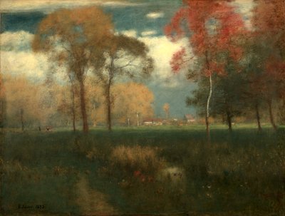 Zonnige herfstdag door George Inness