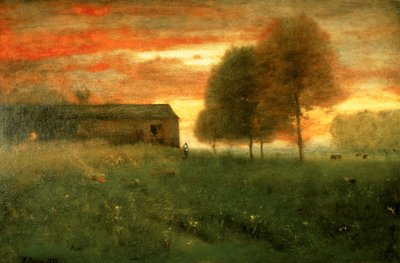 Zonsondergang, Montclair door George Inness
