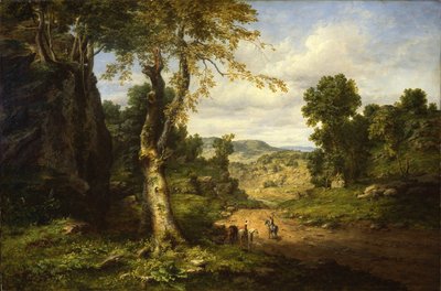 Uitzicht in Berkshire County, Massachusetts, opklaring na een septemberstorm door George Inness