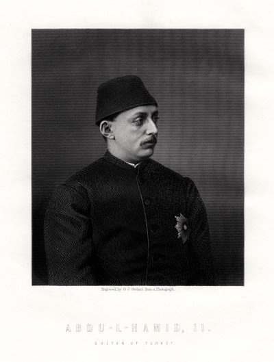 Abd-ul-Hamid II, laatste Sultan van het Ottomaanse Rijk, 19e eeuw door George J. Stodart