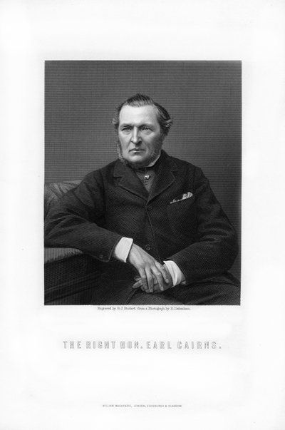 Hugh McCalmont Cairns, 1e Graaf Cairns, Britse staatsman, 1881 door George J. Stodart