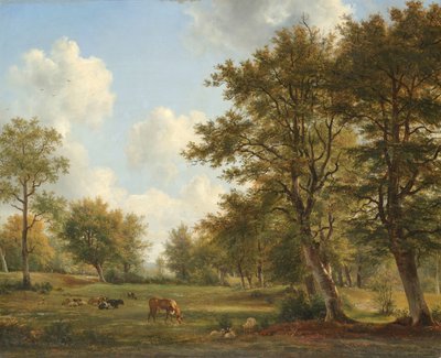 Landschap bij Hilversum door George Jacobus Johannes van Os