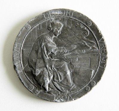 Royal Institute of British Architects medaille toegekend voor het essay en de gemeten tekening, 1907 door George James Frampton