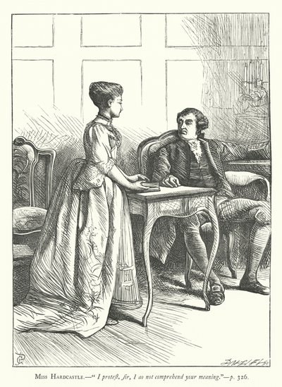Illustratie voor She Stoops To Conquer door George John Pinwell
