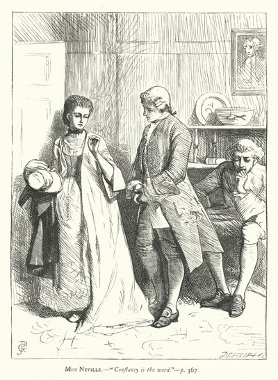 Illustratie voor She Stoops To Conquer door George John Pinwell