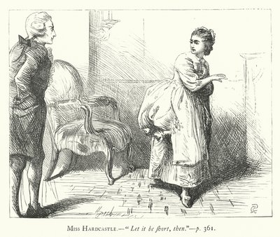 Illustratie voor She Stoops To Conquer door George John Pinwell