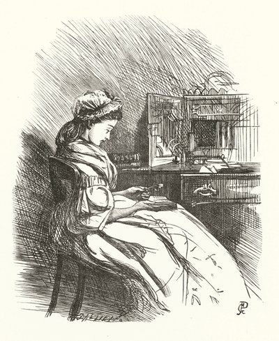 Illustratie voor Stanzas on Woman door George John Pinwell