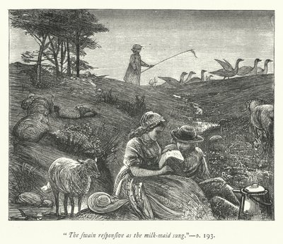 Illustratie voor The Deserted Village door George John Pinwell