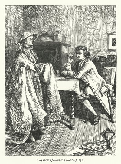 Illustratie voor The Double Transformation (gravure) door George John Pinwell