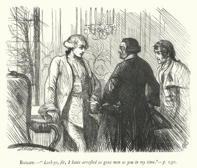 Illustratie voor The Good-Natured Man (gravure) door George John Pinwell